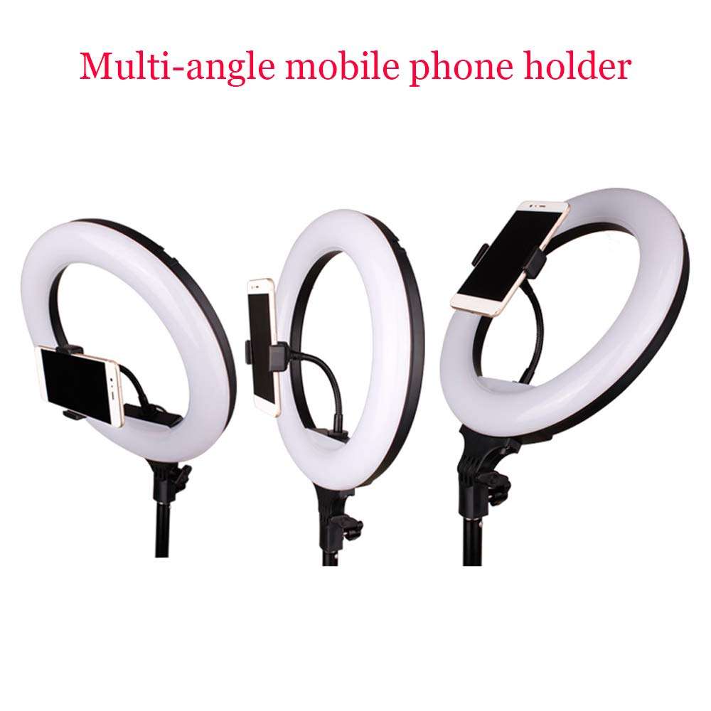 JION 16-Inch External Dimmable SMD Led Ring Light Lighting Kit, Mobile Phone Holder, Hot Shoe Adapter for Portrait YouTube Video Capture (No Carry Bag) 3