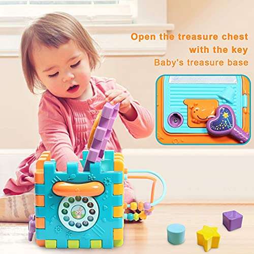 MiniFAIRY Activity Cube - Baby Toys 6-12 Months, Music & Light Up, Montessori Toys for 1-3 Years Old Boys & Girls 4