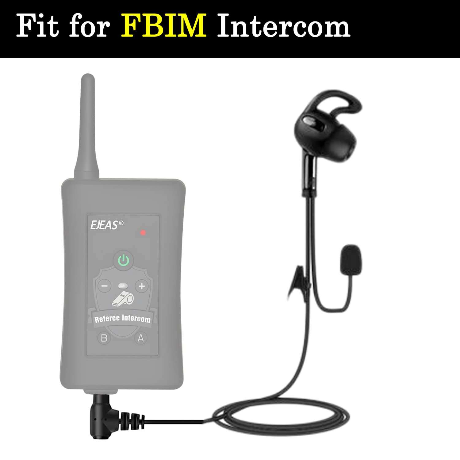 GaiRen Right Ear Referee Earpiece, 3.5mm Jack Headset Earhook Earphone Fit for V6 V4 FBIM Soccer Football Coach Intercom Radio 4