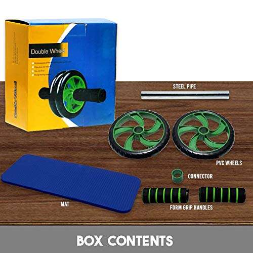 MCP Ab Roller/Abs Carver with Thick Knee Pad for Abdominal Workout Fitness Exercise Equipment (2 wheel) 4