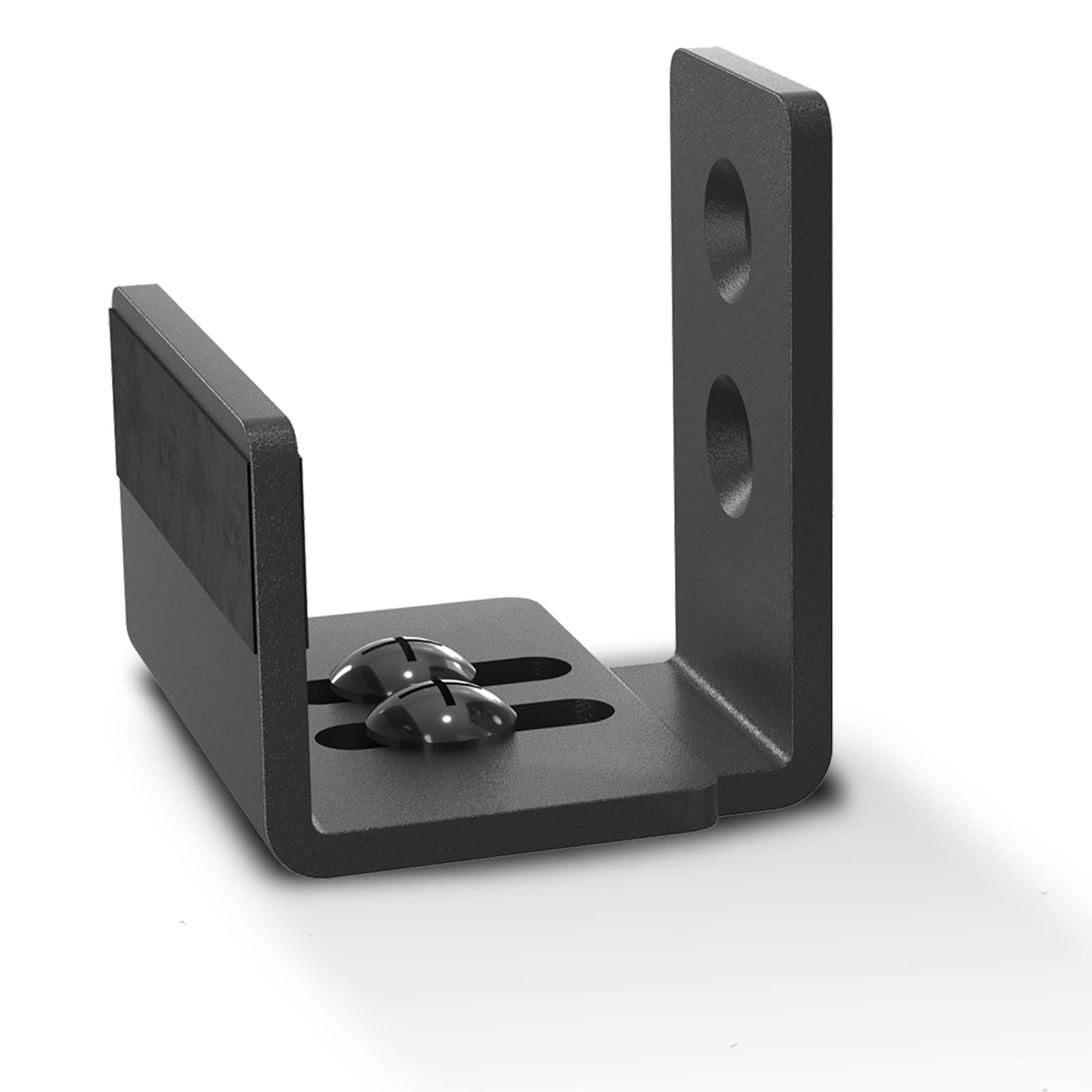 EaseLife Sliding Barn Door Bottom Floor Guide,U Shape,Flexible Adjustable Fit Distance,Flush Flat Bottom Design,Wall Mount System,for Door & Cabinet,Black 1