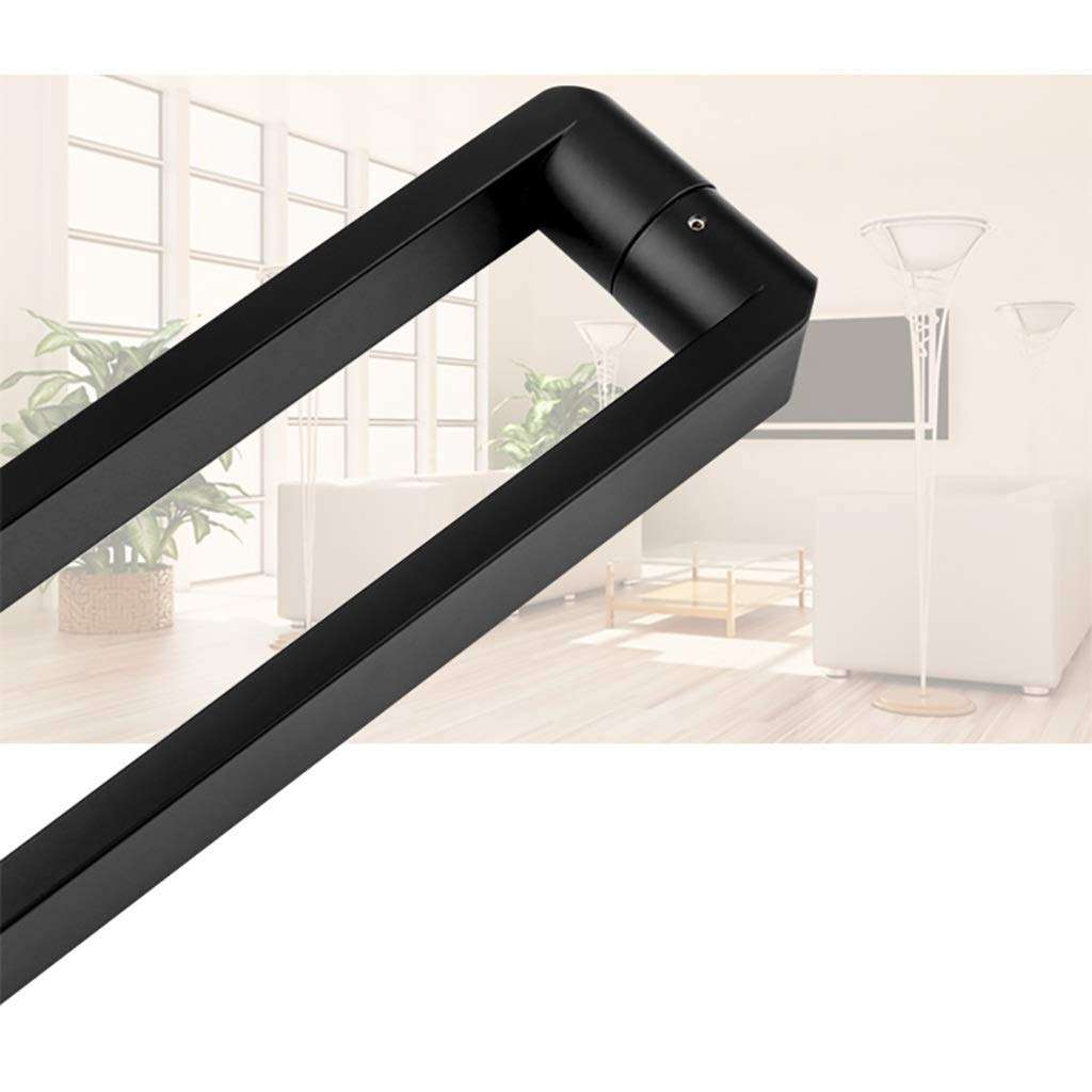 XLAHD Bathroom Shower Door Handle,Black 304 Stainless Steel Square Tube Door Handle, Office Push-Pull Door Handle/Bathroom Shower Room Glass Door Handle,44cm 3