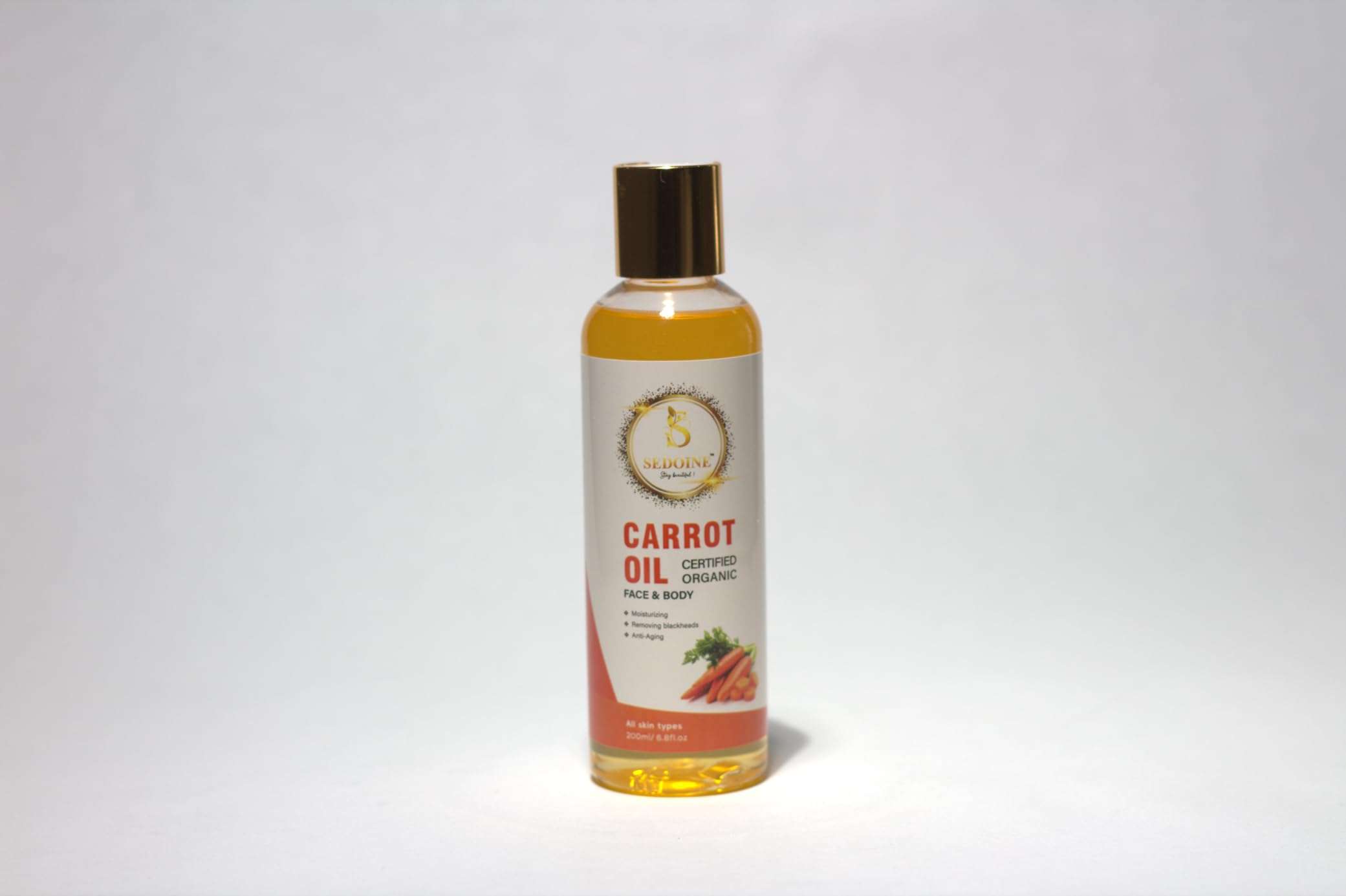 Sedoine Cosmetics – Carrot Oil, Natural Glow, Hydration & Anti-Aging (Face & Body) - 200ML