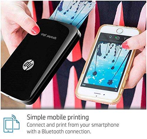 HP Sprocket Plus Instant Photo Printer (Black) Sprocket Plus Photo Sticky Backed Sheets, (Pack of 20) 4