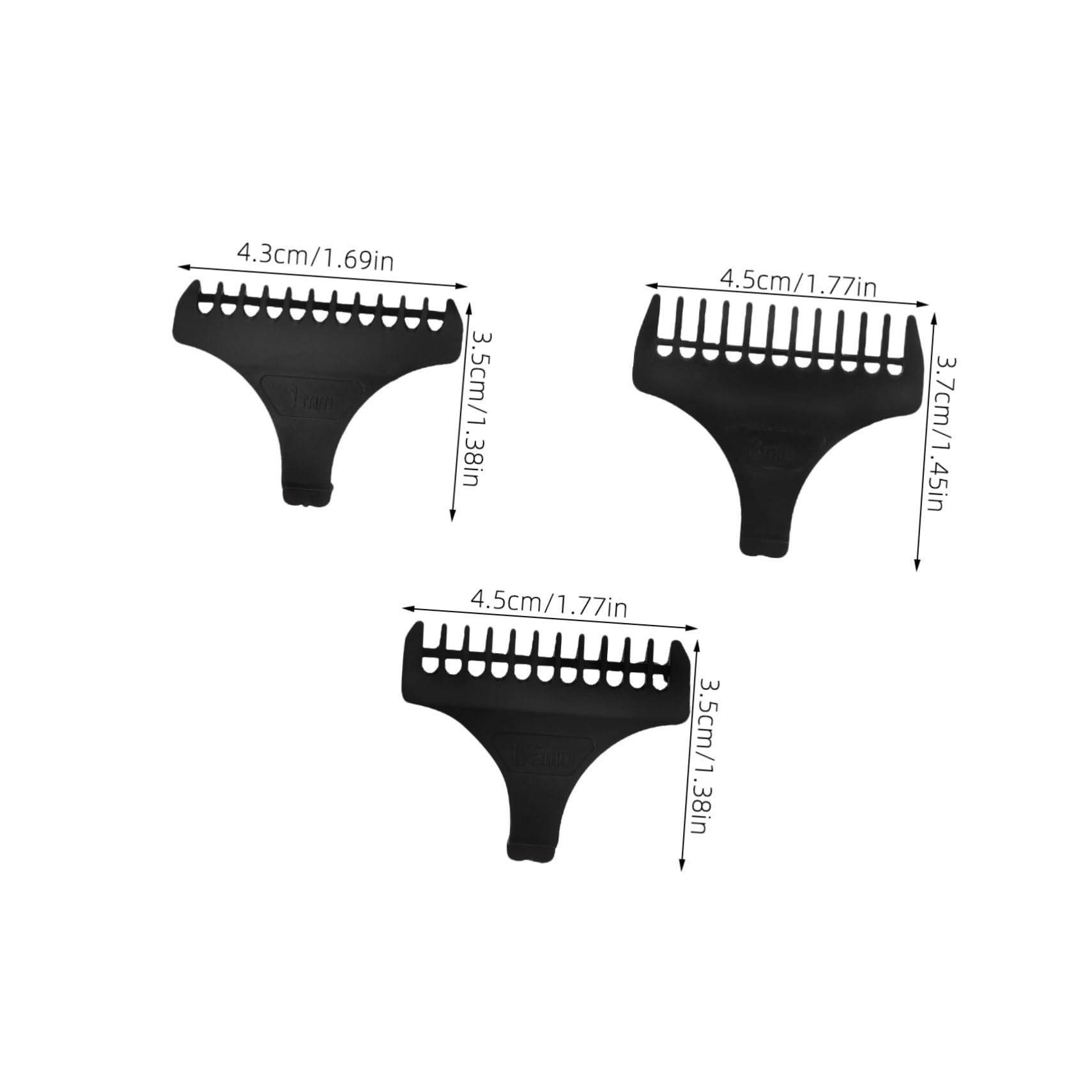 Didiseaon Clipper Oil Comb Set Tail Comb Hair Clipper Oil Hair Clipper Comb Cutting Trimmers Guide Combs 3mm/1mm/1.5mm Barber Accessories 3