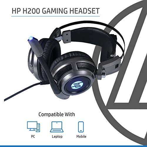 HP H200 Wired Gaming Over Ear Headphones with Mic/Compatible with PCs, Laptops and Other Devices with 3.5mm Audio Output/1 Year RTB Warranty, 8AA04AA (Black) 6