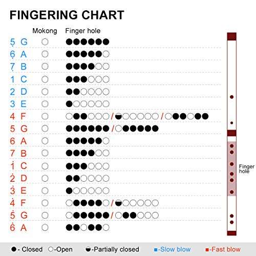 Kmise Bamboo Flute Dizi Traditional Handmade Chinese Musical Instrument Vintage Dizi (D Key) 3