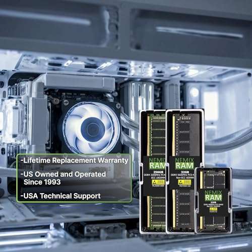 NEMIX RAM 16GB (1X16GB) DDR4 2666MHZ PC4-21300 1Rx4 1.2V CL19 288-PIN ECC RDIMM Registered Server Memory Compatible with Cisco UCS C-Series M5 Servers UCS-MR-X16G1RS-H 5