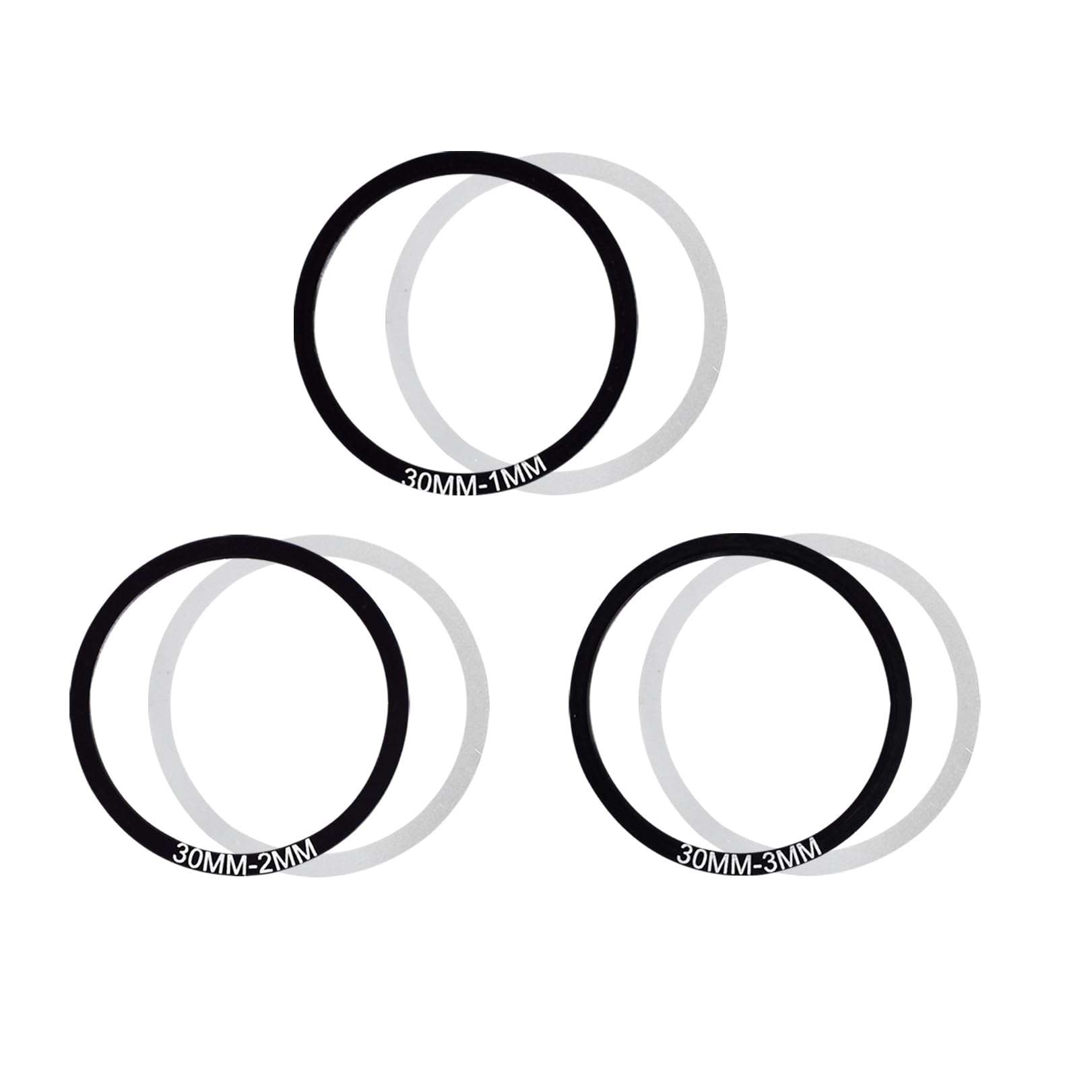 Xmomx 18 pcs Bike Washer Bottom Bracket Crank Washer Gasket Spacer Bicycle Flywheel Hub Dia 24 29 30mm Thk 0.1 0.2 0.3 1 2 3mm 4