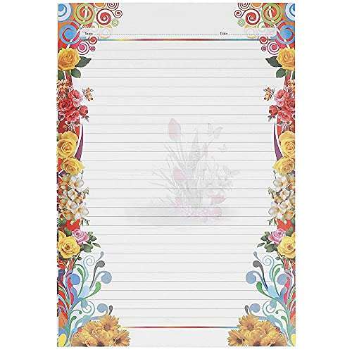 Class Fun A4 One Side ruled Designer Sheets (Pack of 200 Sheets) Project/Assignment/Practical/Homework, One Side Ruled,Mulitcolor 4