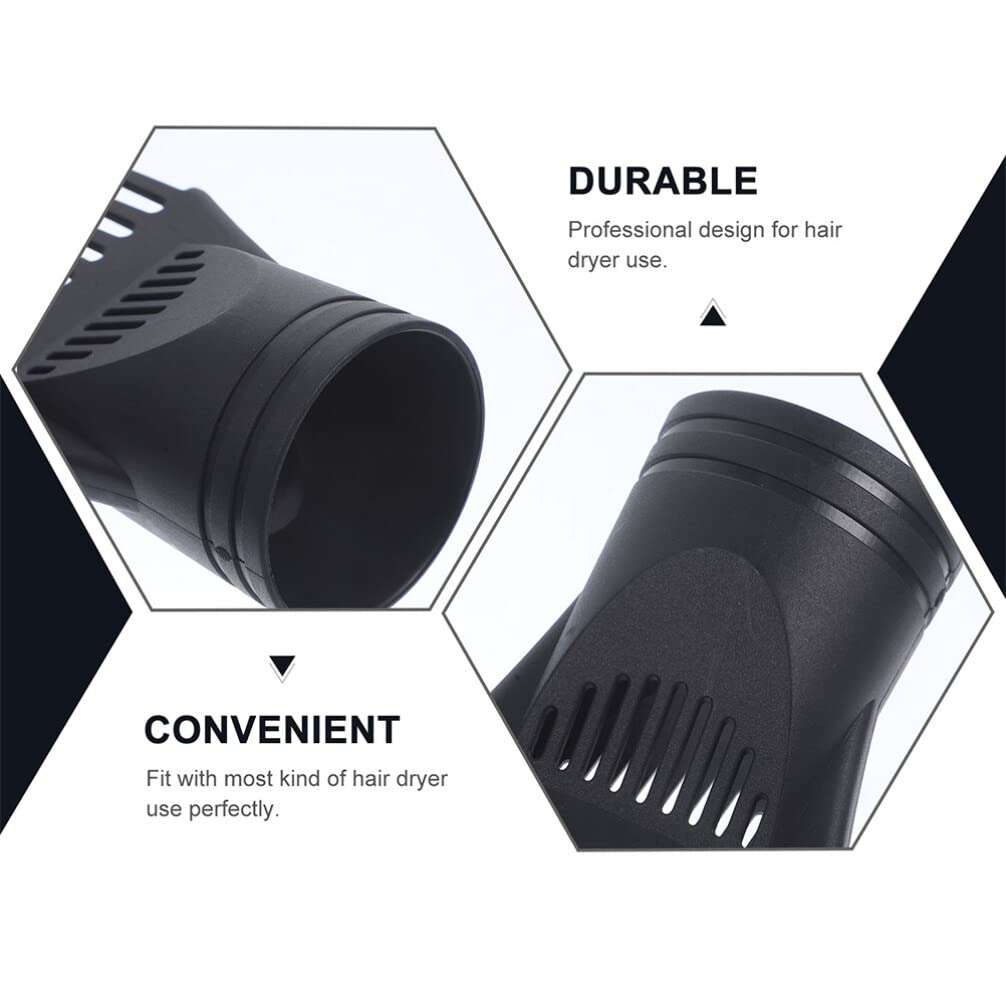 FOMIYES 2pcs Hair Dryer Comb Wide Tooth Comb Attachment Blow Dryer Diffuser Comb Professional Hair Dryer Black Comb Diffuser Attachment for Hair Dryer Universal Hair Straightener Plastic 4