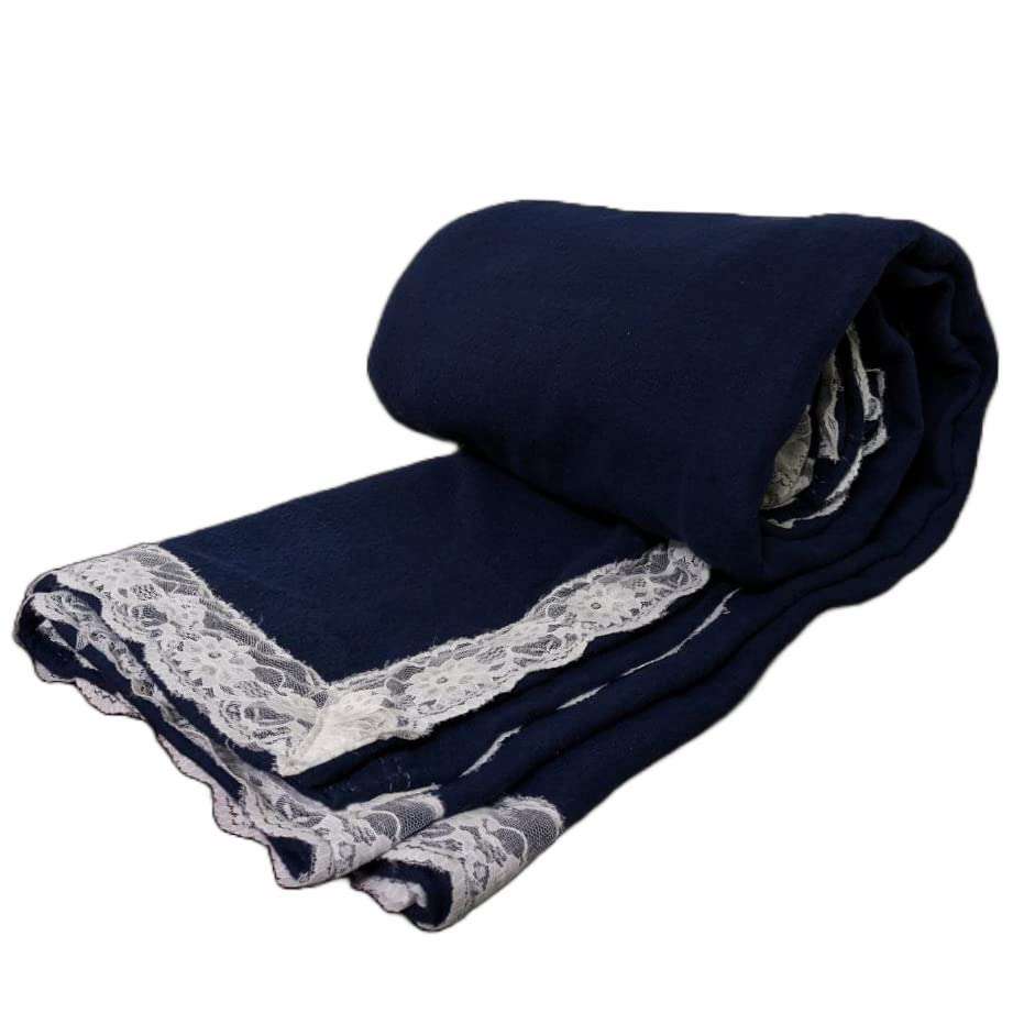 ROVET SPREADS The Perfect Lace Bed Blanket for a Good Night's Sleep | for Mild Winters and AC Rooms | Single Bed 60 inches x 90 inches (Blue) 1