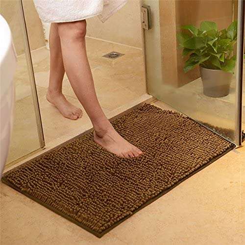 WorldCare® Mats For Living Room Mats Rugs Bathroom Bath Non-Slip Water Absorbing Rug Kitchen Carpets : Chocolate (Imported Item) 1
