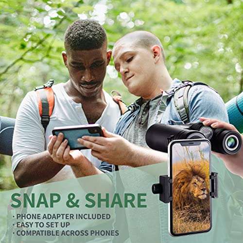 Gosky 10x42 Roof Prism Binoculars for Adults, HD Professional Binoculars for Bird Watching Travel Stargazing Hunting Concerts Sports-BAK4 Prism FMC Lens-with Phone Mount Strap Carrying Bag 5