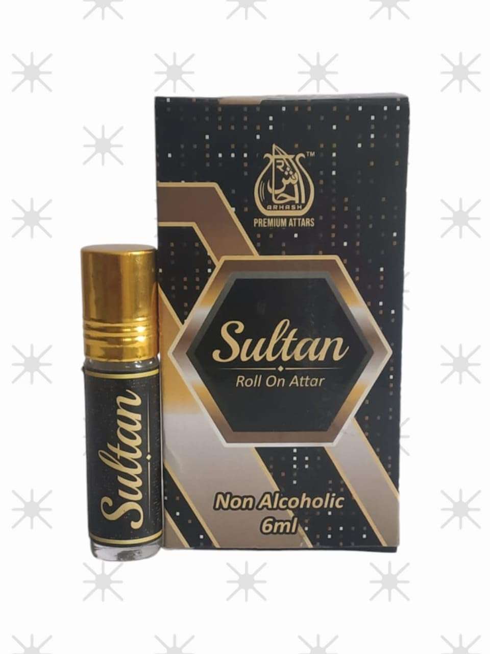Arhash Premium Sultan Non-Alcoholic Attar - 6ml Roll-On | Long Lasting Arabic Fragrance | Alcohol-Free Ittar Perfume Oil for Men & Women 1