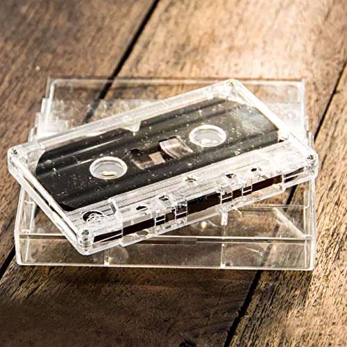 Fasmov 30 Pack Cassette Tape Cases, Clear Plastic Storage Cases, Perfect for Audio Cassette Tape Organization, 4.25" L x 2.75" W x 0.6" H 4