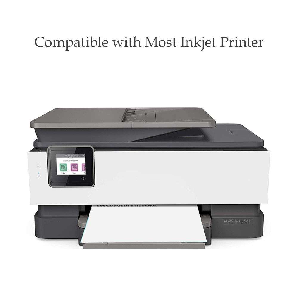 Printable Heat Transfer Vinyl Inkjet Printer T-Shirt Transfer Vinyl Iron on HTV for Light Fabric 10 Sheets A4 Size 3