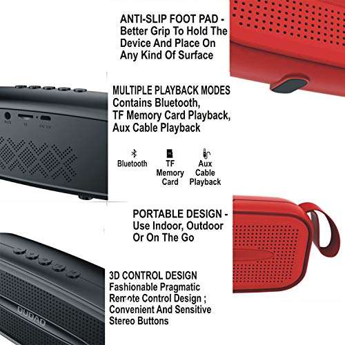 Dudao Portable Dolby Bass Dual Wireless Bluetooth 5.0 Speaker (Red) 4