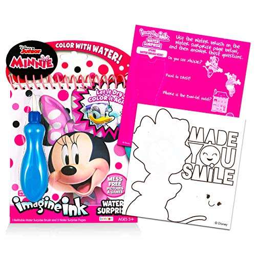 Disney Minnie Mouse Paint with Water for Kids Toddlers Bundle Set ~ 3 Mess-Free Paint Books with Water Surprise Brushes (Featuring Minnie Mouse, Disney Frozen, and Disney Princess) 3
