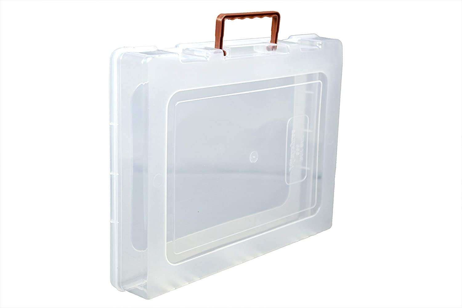 DARKZONE® Multi-Purpose Rectangular Plastic Storage Box with Locks and Handle | Matte Finish Transparent Plastic Organizer Storage Box for Saree, Laptop, Books & Clothes - BAHURANI (17 x 14 x 2.5 inch, Set of 6) 4