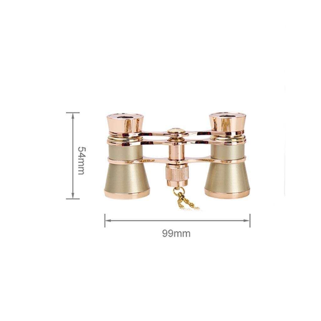 Yangmanini Powerful Binoculars for Adults Bird Watching Compact with Lightweight Binoculars Strap & Case for Stargazing Astronomy Travel Long Distance with Zoom (Color : Gold) 2