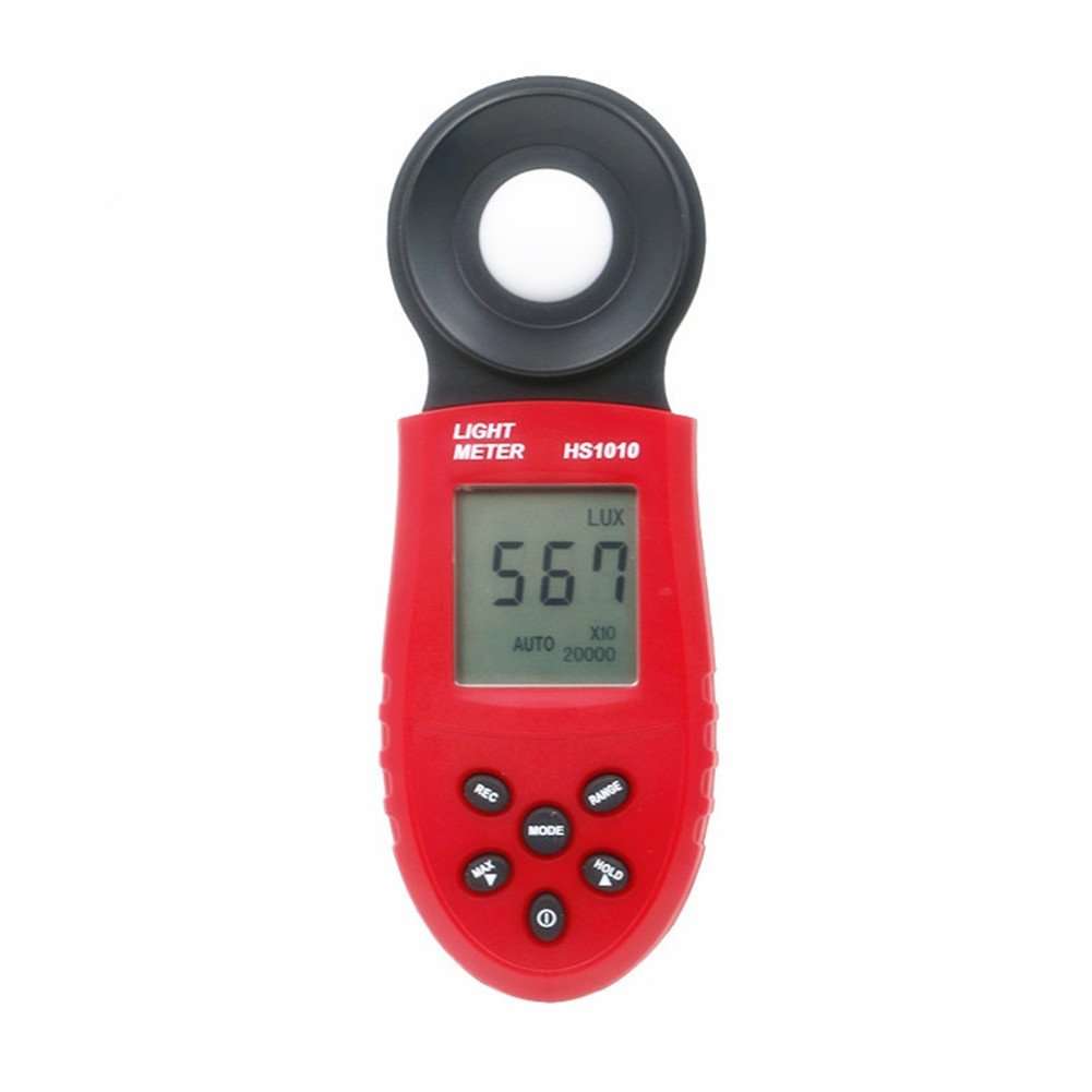 GS Portable HS1010 Light Meter Lux/FC Measure Tester 200,000 Lux Digital LCD Backlight Luxmeter Photometer Tester 1