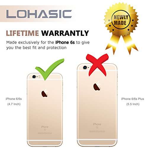 iPhone 6s Case, LOHASIC Ultra Slim [Premium Texture Grip] [PU Leather & Soft TPU & Plating Coated Frame] Seamless Hybrid Elegant Cover Case for iPhone 6s & iPhone 6(4.7 Inch,Rose Gold) 6