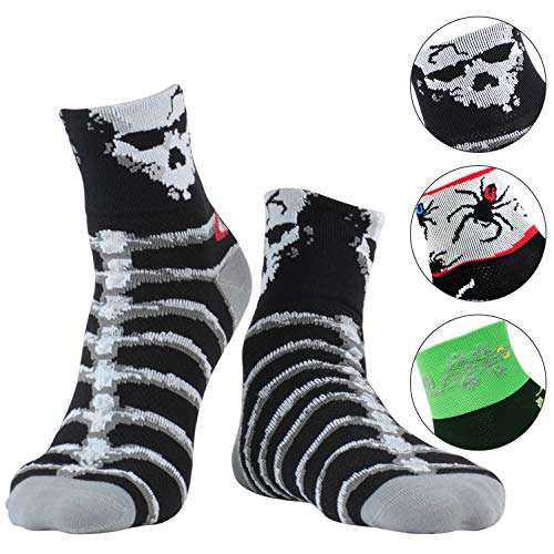 LIN Men's CoolMax Cycling Socks -Performance Moisture Wicking Ankle Socks for Mountain Bike, Road Bicycle ,3 Pack 2