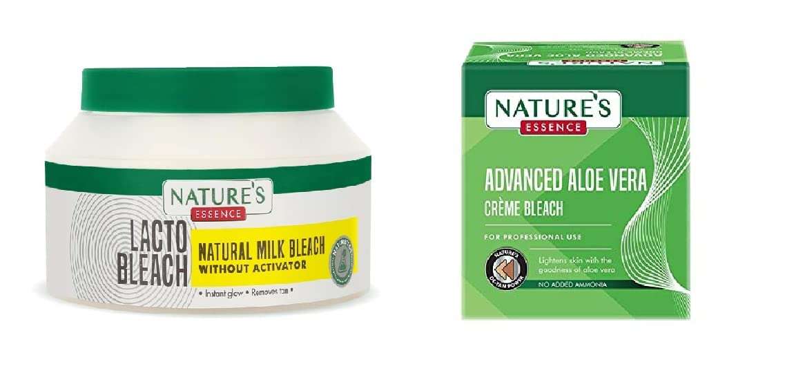 Lacto Bleach 100ml & Advanced Aloe Vera Crème Bleach 210g for Brightening Skin 1