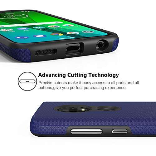 IPASON Moto G7 Case,Motorola G7 Case, Dual Layer Light Durable Scratch Anti Shockproof Protective Cover for Motorola Moto G7 - Navy Blue 4