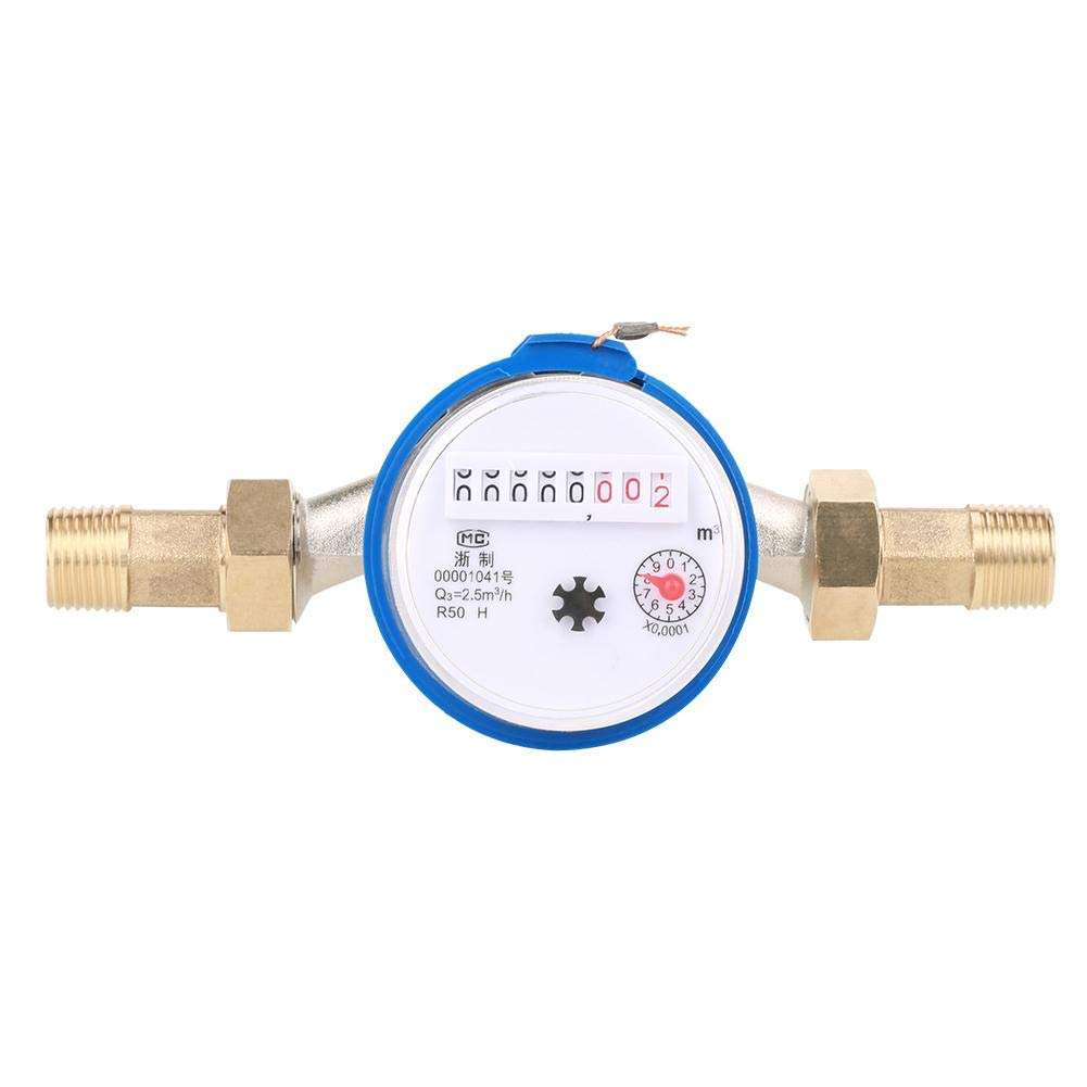 Oreilet Cold Water Meter, Dry Cold Water Meter, Water Meter, Home Garden for Measuring Water 3
