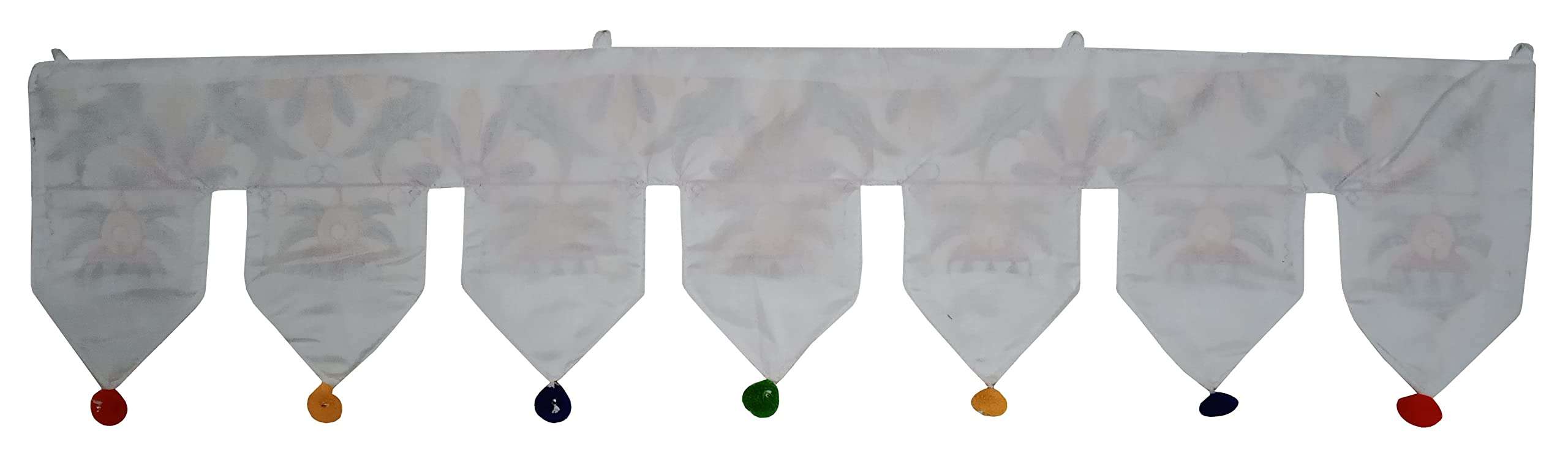 Purpledip Cotton Bandhanwar (Bandharwal Toran) 'Colorful Saga': Door Hanging Window Valance Tapestry; Ethnic Indian Decor (12447A) 4