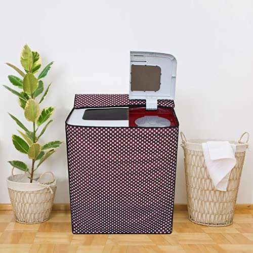 Glassiano Washing Machine Cover for Whirlpool Superb Atom 60I 6 kg Semi Automatic Top Loading Washing Machine S 46