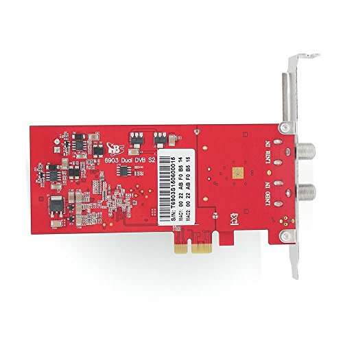 TBS 6903 DVB-S2 Professional Dual Tuner PCI Express Digital Satellite TV Card with Unique DVB-S2 Demodulator Chipset for Receive Special Broadcasted with ACM, VCM, 16APSK,32APSK 4