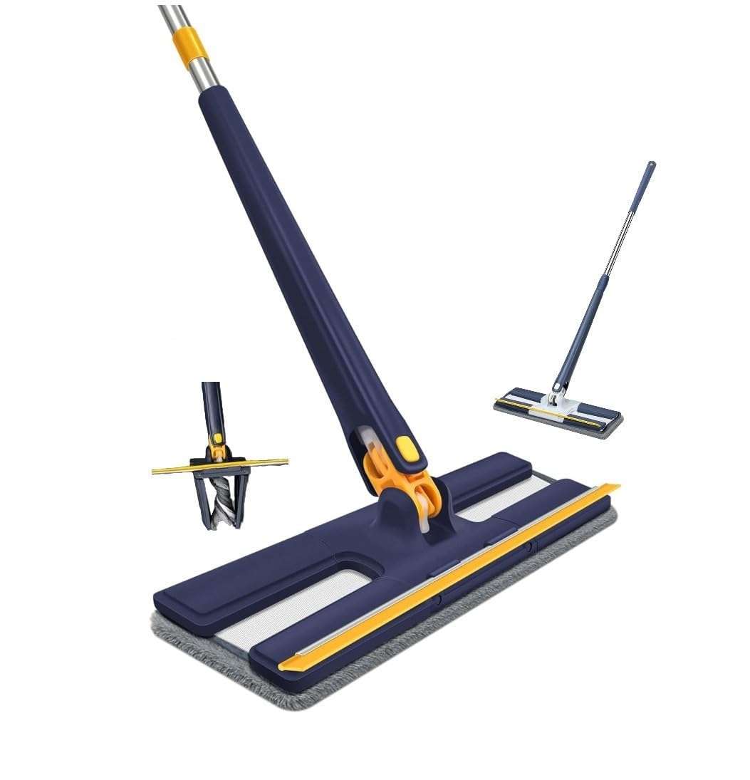 JAYTOP 1 Pc Flat Mop Head Refill Replacement Microfiber Mop Pads for Wet & Dry Mops Floor Cleaning Pads - (36x12cm)(Grey)