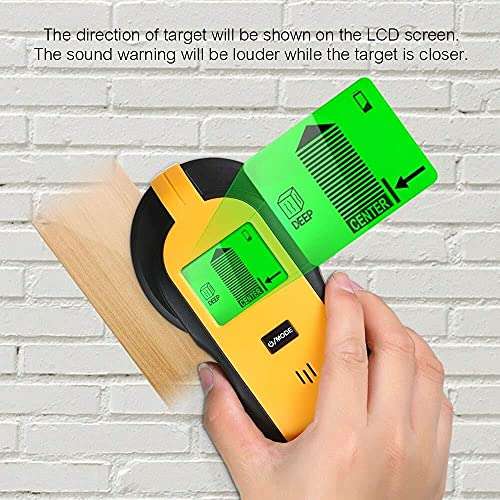 TANGIST High Sensitivity Stud Finder Sensor Wall Scanner, 4 in 1 Multifunction Electronic Stud Sensor Wall Detector Center Finding with LCD Display for Wood AC Wire Metal Studs Detection 4