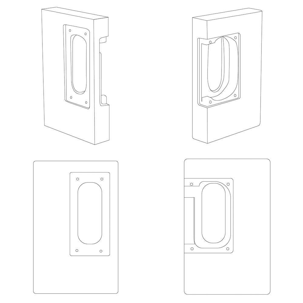White Water S12-410 Stainless Steel Sliding Door Lock Set with Key 3