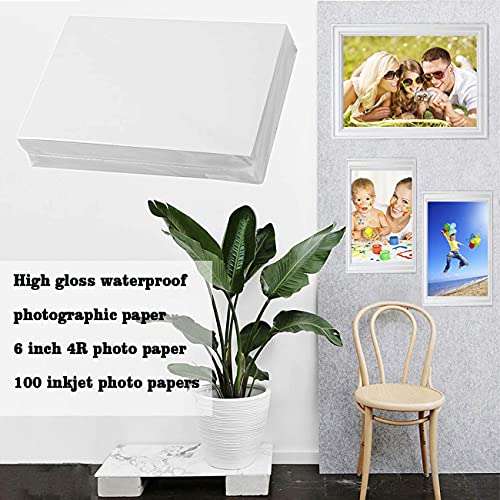 T6 500 Sheets 4x 6inch 4R High Glossy Photo Paper Waterproof Professional photographic Paper Works with Inkjet Printers 230gsm 2