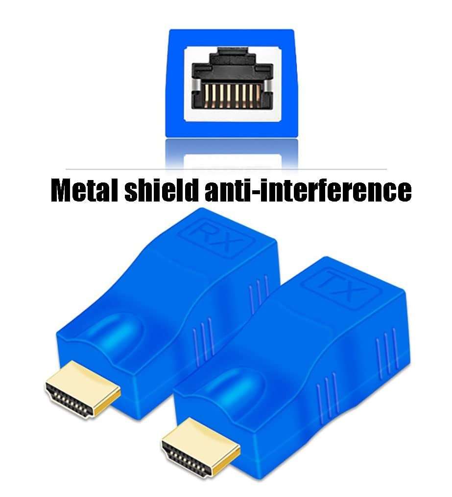 4k 2k 1080P 3D HDMI Extender to RJ45 Over Cat 5e/6 Network LAN Ethernet Adapter 2