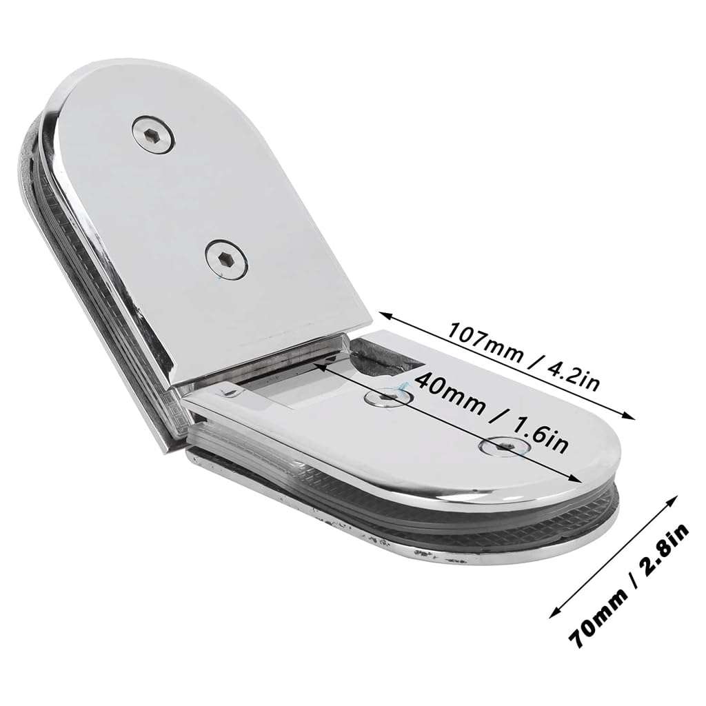 Door Hinge Glass Brackets 135 Degree Frameless Pivot Glass Shower Door Hinge Replacement Parts Glass Shelf Clamp 3