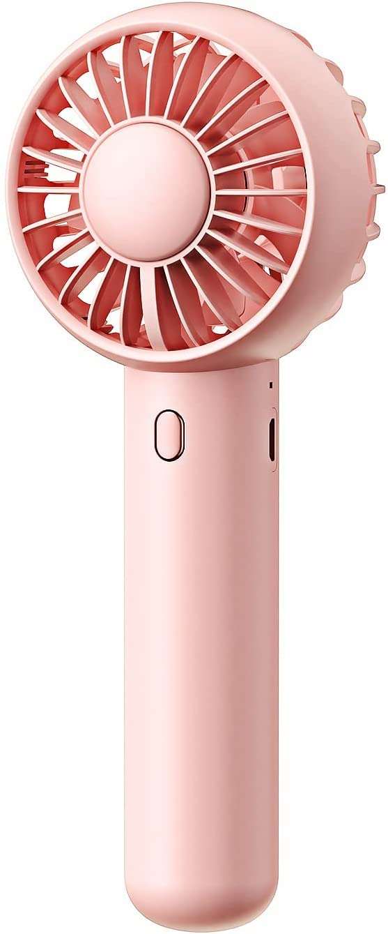 Gaiatop Mini Portable Fan, Dual Motors Powerful Handheld Fan, Cute Design 3 Speed Personal Small Desk Fan with Base, Lightweight Makeup USB Rechargeable Fan for Stylish Girl Women Men Indoor Outdoor