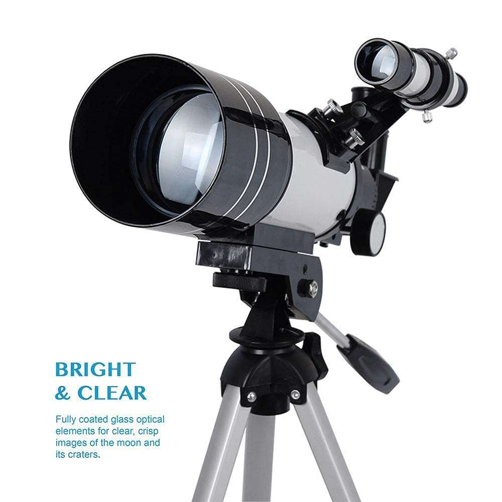 HAGNZHE Telescope for Kids Adults Beginners, 70mm Aperture BAK4 Prism Lens 400mm Astronomical Refractor Telescope for Astronomy with Smartphone Mount and Tripod and Camera Wire Controller 4