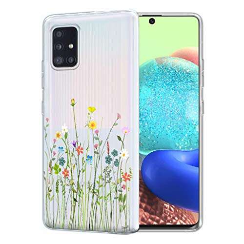 Unov Case Compatible with Galaxy A71 5G Clear with Design Soft TPU Shock Absorption Slim Embossed Pattern Protective Back Cover Galaxy A71 5G 6.7 inch (Citrus Flavors) 1