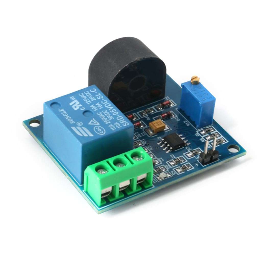 HiLetgo 2pcs 5A AC Current Sensor Current Detection Sensor Relay 5V AC Current Relay Module AC Sensor AC Current Relay Switch with Over Current Protection 4