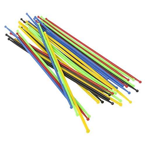 Srenta 7" Colorful Pick-Up Sticks, Classic Tabletop Game - Traditional Old Game for Kids and Adults, Pack of 12 3