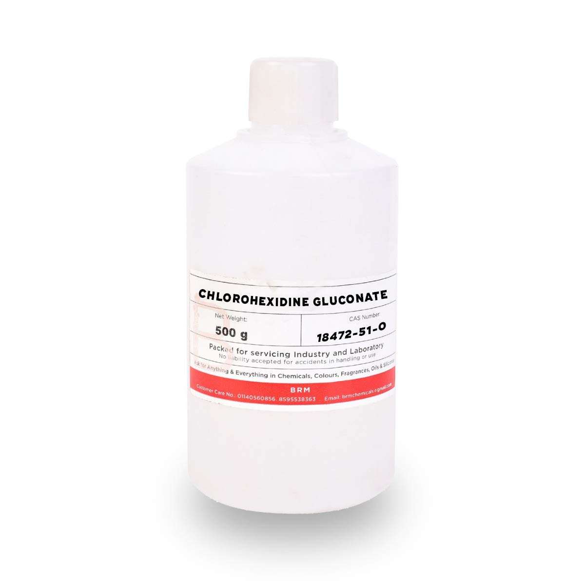 BRM Chemicals Chlorhexidine Gluconate - 500 Grams For Soap Making, Shampoo Making, Cosmetic Making & DIY Personal Care For Face, Hair, Skin & Body