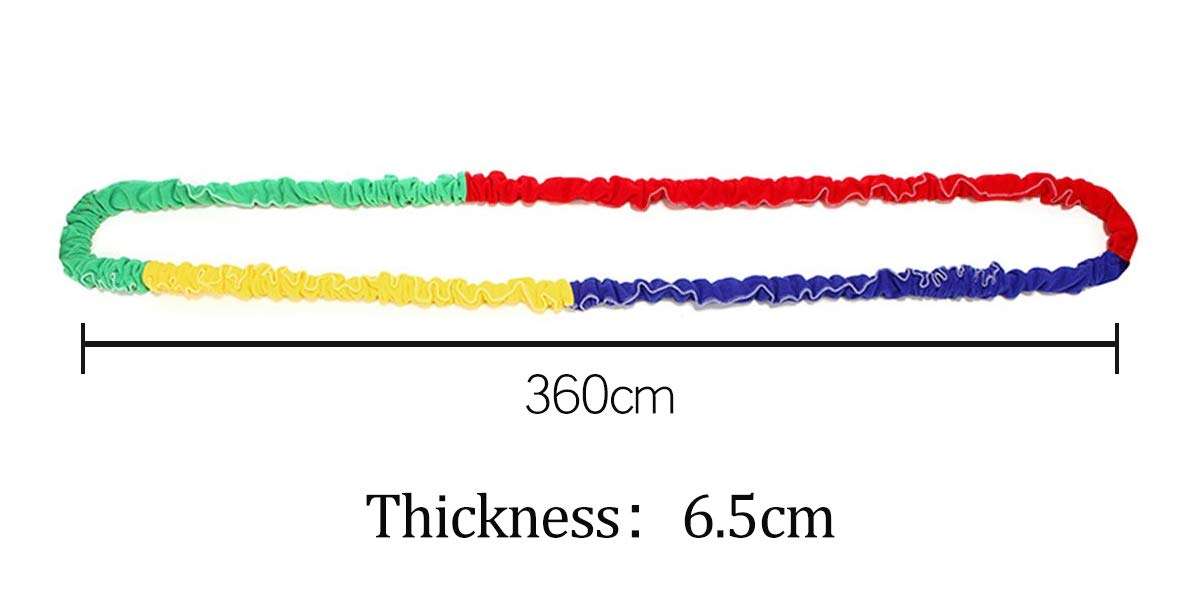 KIKIGOAL 12 Feet Elastic Fleece Cooperative Stretchy Band, Creative Movement Prop for Group Activities 3