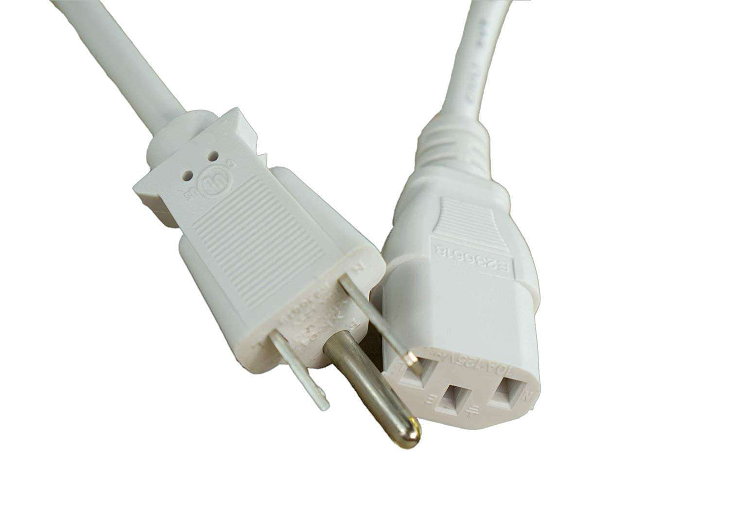 [UL Listed] OMNIHIL White 30 Feet Long AC Power Cord Compatible with Optoma PRO260X DLP Projector 1