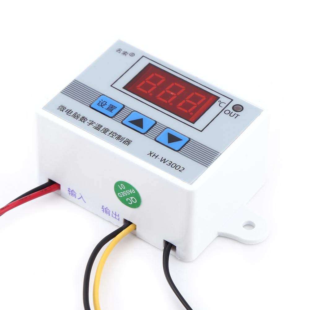 DC Thermostat Temperature Controller Digital Display Microcomputer Switch with Sensor Probe Supports High Temperature Protection(DC24V) 2