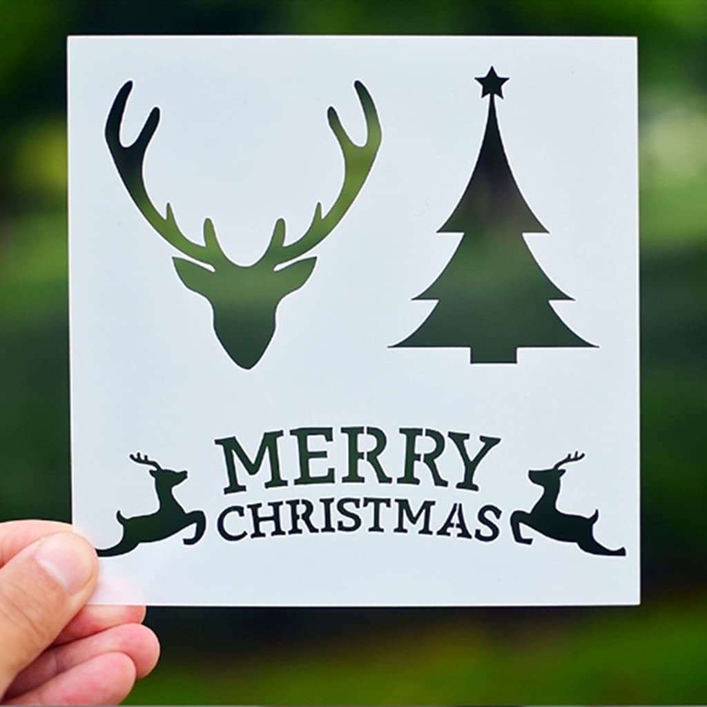 6 Pcs Cake Decorating Stencils Christmas Cookie Templates Wedding Cake Decorative Molding Baking Lover 3